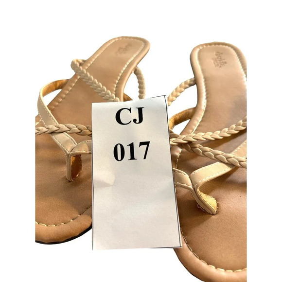 Charlotte Russ Womens Sandals Slip -On Braided Straps Tan Size 10 - Picture 5 of 5